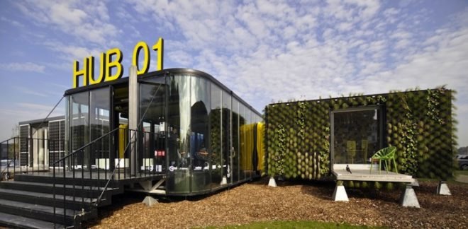 Belgium, HUB01, vertical garden, solar cladding, solar energy, solar panels, wind turbine, green design, modular student housing, Katho Catholic Academy, A3 Architects, dmvA Architecten, student housing covered in plants