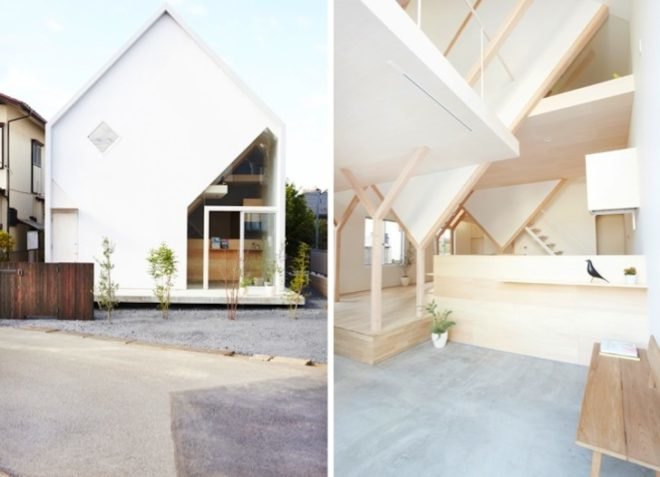 Y beams, hanging floors, House H, Hiroyuki Shinozaki Architects, tokyo, Matsudo City, Chiba Prefecture, Japan, green design, sustainable design, eco-design, daylighting, minimalism, Japanese minimalism, urban design, sustainable renovation, green renovation