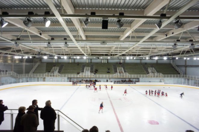 Ice Rink of Liège, l'Escaut, ice rink, belgium, whale shaped ice rink, energy efficient design