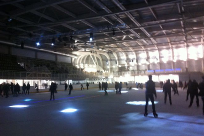 Ice Rink of Liège, l'Escaut, ice rink, belgium, whale shaped ice rink, energy efficient design