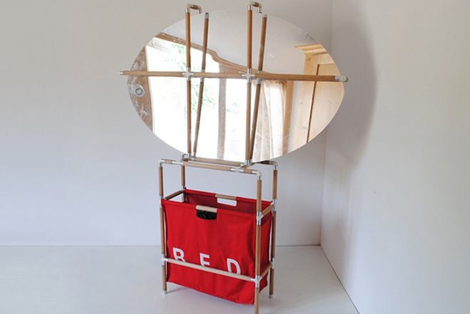 Joscha Weiand, Loose Joints, DIY furniture, multifunctional furniture, transformable furniture, screw, building kit, wooden poles, DIY, green furniture, Transforming Furniture
