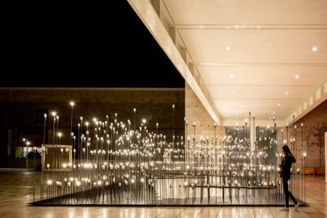 LEDscape, Like Architects, green lighting, light installation, lisbon, ikea, led bulbs, led lights