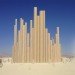 Malka Architecture, Loopcamp, Burning Man, recycled materials, musical architecture, musical art, giant paper towel cartons, Black Rock City, Black Rock Desert, festivals, festival art, France, desert, musical paper cylinders, recycled paper, green design, sustainable design, eco design