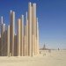 Malka Architecture, Loopcamp, Burning Man, recycled materials, musical architecture, musical art, giant paper towel cartons, Black Rock City, Black Rock Desert, festivals, festival art, France, desert, musical paper cylinders, recycled paper, green design, sustainable design, eco design