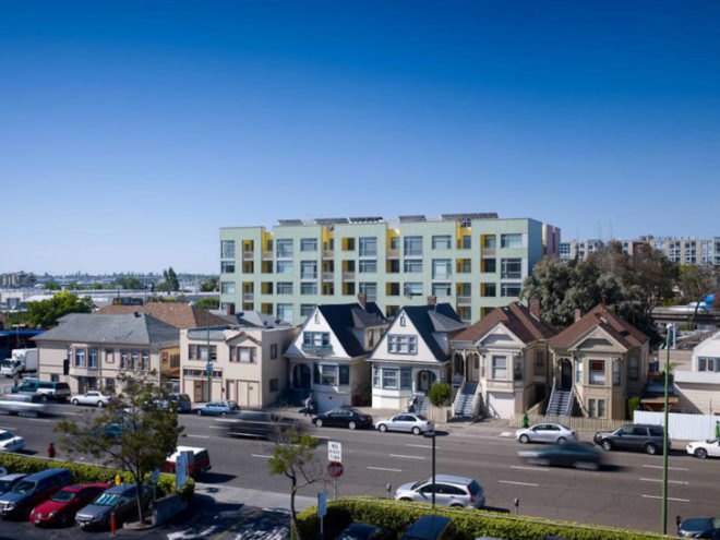 Merritt Crossing, LMS Architects, affordable housing, senior housing, leed platinum, oakland,