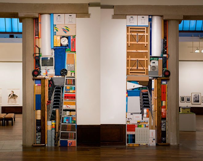green design, eco design, sustainable design, Michael Johansson, Tetris, found object sculptures, tetris sculptures, recycle art