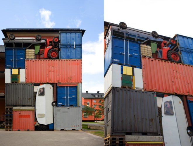 green design, eco design, sustainable design, Michael Johansson, Tetris, found object sculptures, tetris sculptures, recycle art