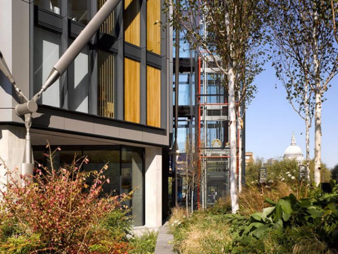 Neo Bankside, Rogers Stirk Harbour Partners, london, gillespies, eco residences, natural daylight, landscape gardens