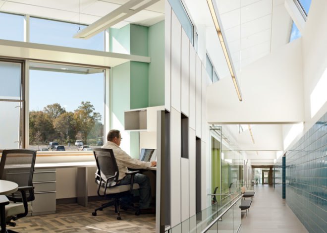 North Shore Community College, Danvers, Massachusetts, DiMella Shaffer, sustainable, LEED Gold, ZNEB, Zero Net Energy Building, energy efficient, solar power, geothermal, daylight, Health Professions, Student Services, Peter Shaffer, net zero