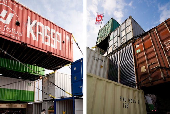 O+A, recycled containers, Amsterdam, Architecture, Green Resources, Recycled Materials, Over het IJ, NDSM shipyard