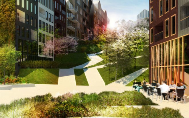 Parkhill Project, Nice Architects, bratislava, slovakia, urban design, urban park, mixed use development, 2ka landscape architects