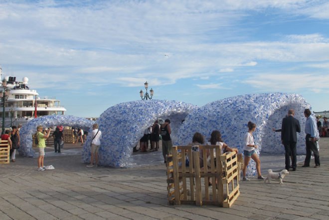 Devebere, Venice Architecture Biennale, PET Bottles, Rodrigo Garcia, Maciej Siuda, Gau:di, recycled PET, public art, installations, venice, Architecture, Art, Urban design, Recycled Materials, interactive