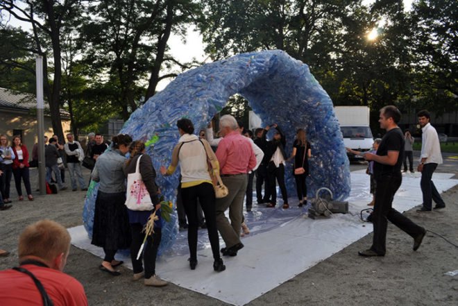 Devebere, Venice Architecture Biennale, PET Bottles, Rodrigo Garcia, Maciej Siuda, Gau:di, recycled PET, public art, installations, venice, Architecture, Art, Urban design, Recycled Materials, interactive