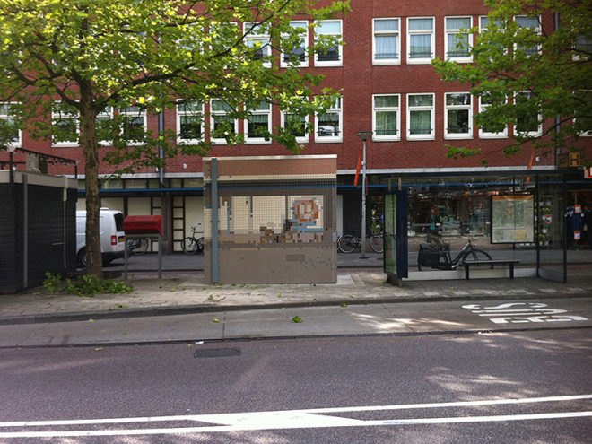 en design, eco design, sustainable design, Roeland Otten, Trompe L'oeil installation, Dutch design, Amsterdam, rotterdam, transformed public toilet, public art installations