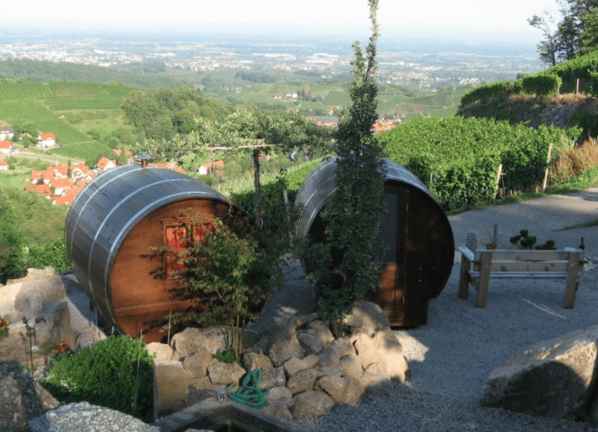 Germany, The Black Forest, Schlafen im Weinfass, wine barrel rooms, wine barrel hotel, vineyards, wine-making, Sasbachwalden, Air BnB, funky hotel, recycled wine barrels, recycled materials, green design, sustainable design, eco-design, eco-tourism, sustainable tourism