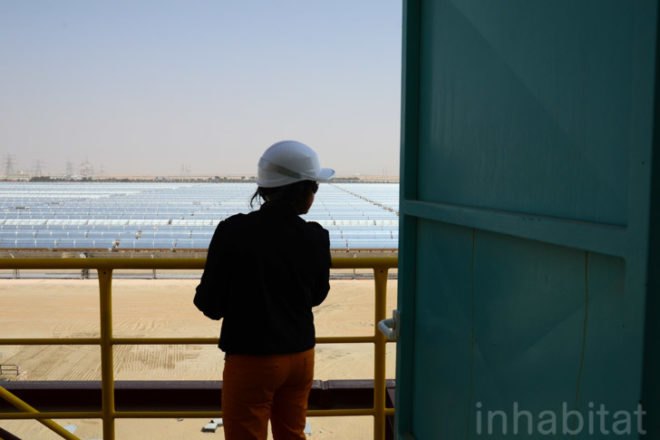 Shams Power Company Process Engineer Abdulaziz Al Obaidli, Masdar Clean Energy Director Bader Saeed Al Lamki, and Shams Power Company General Manager Yousif Al Ali Clean Technica (http://s.tt/1yrHE) Read more at http://cleantechnica.com/2013/01/14/inside-the-worlds-largest-single-unit-solar-power-plant-cleantechnica-exclusive/#QKIpVZiVUqycoqQG.99