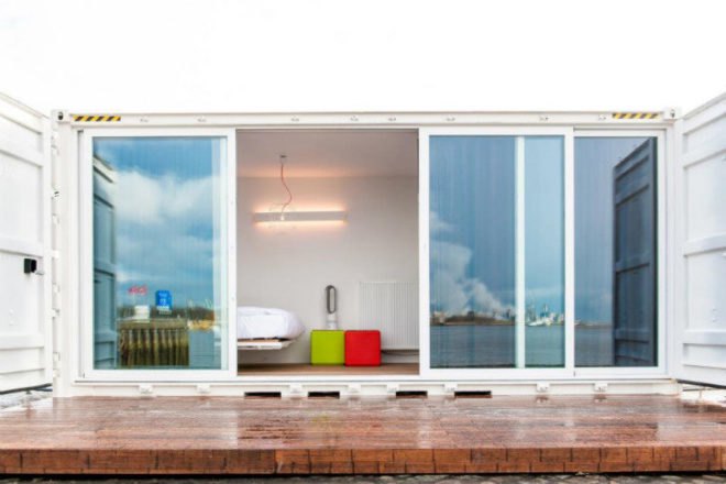 Sleeping Around Pop Up Hotel, pop up hotel, sleeping around, traveling hotel, shipping containers, cargotecture, antwerp