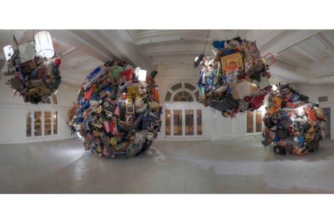 Small Moons, suttonberesculler, land of tomorrow, artwithoutwalls, louisville, eco art, green art, discarded objects