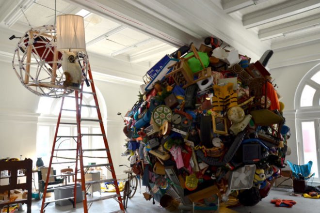 Small Moons, suttonberesculler, land of tomorrow, artwithoutwalls, louisville, eco art, green art, discarded objects