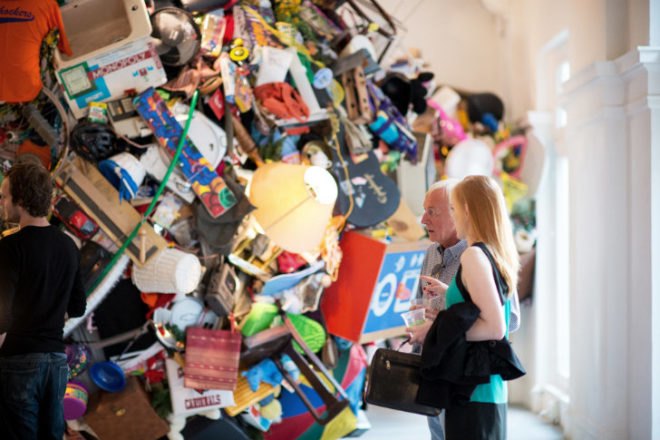 Small Moons, suttonberesculler, land of tomorrow, artwithoutwalls, louisville, eco art, green art, discarded objects