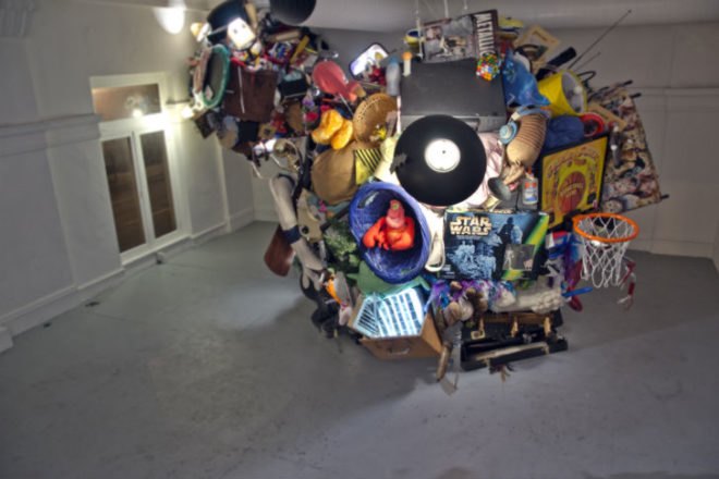 Small Moons, suttonberesculler, land of tomorrow, artwithoutwalls, louisville, eco art, green art, discarded objects