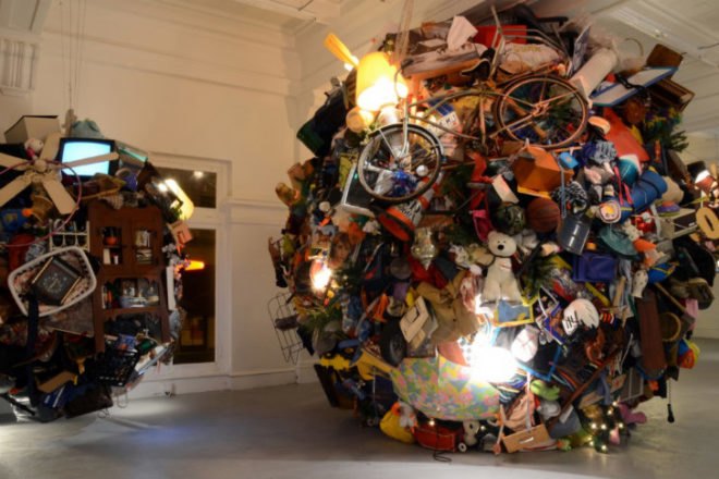 Small Moons, suttonberesculler, land of tomorrow, artwithoutwalls, louisville, eco art, green art, discarded objects