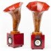 Speciment, horn speaker, custom instruments, recycled materials, sustainable, handmade, Chicago, Andrew Bird, Ian Schneller, electronics