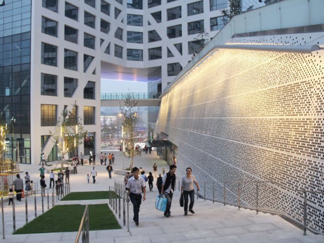 green design, eco design, sustainable design, Sliced Porosity Block, Capitaland Raffles City, Steven Holl Architects, Chengdu China, Du Fu, LEED Gold Buildings China