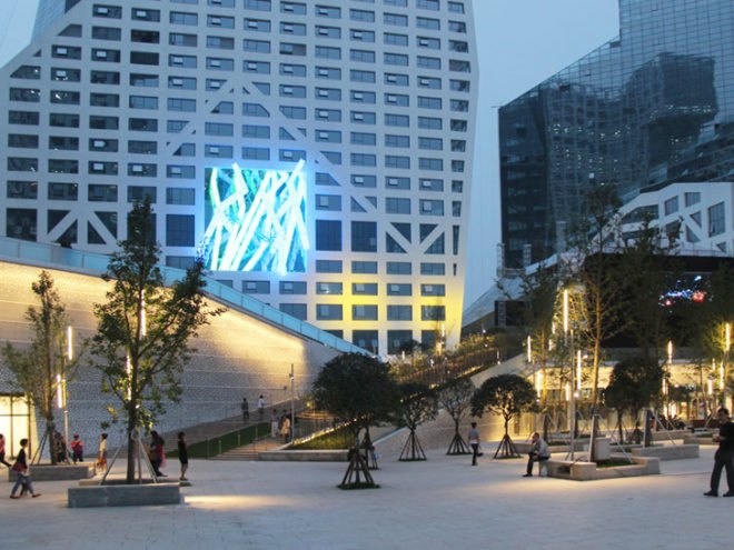 green design, eco design, sustainable design, Sliced Porosity Block, Capitaland Raffles City, Steven Holl Architects, Chengdu China, Du Fu, LEED Gold Buildings China