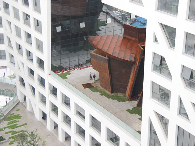 green design, eco design, sustainable design, Sliced Porosity Block, Capitaland Raffles City, Steven Holl Architects, Chengdu China, Du Fu, LEED Gold Buildings China