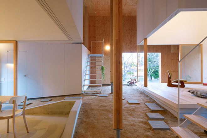 Takaya House, Makoto Tanijiri, japan, suppose Office, Architecture, green Interiors, Green Materials, sliding walls, Earthen Floor, mud floor, transformable house