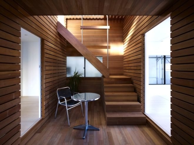 daylighting, switch box, deck lumber, japanese design, japanese architecture, green renovation, natural ventilation, adaptive reuse, mixed use home, home office, japan, Naf Architect and Design, sustainable design, green design