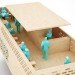 pop up, sustainable design, Japan, BAKOKO, Timber Cafe, sustainable timber, laminated timber, furniture cut out of walls, CNC, CAD, flatpack, shipping container, sustainable design, eco-design, green design