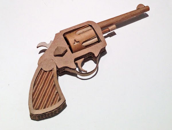 Asif Farooq's Incredible Gun Sculptures are Created from Recycled Cardboard 