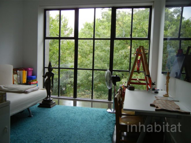 flowerbox duplex, flower box duplex, amazing homes nyc, nyc homes, beautiful homes nyc, nyc green home, vertical garden, pond in living room, green design, eco design, green wall, ny interior design, interior design, cool nyc apartments, dwell, city modern home tours, pulltab design