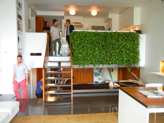 flowerbox duplex, flower box duplex, amazing homes nyc, nyc homes, beautiful homes nyc, nyc green home, vertical garden, pond in living room, green design, eco design, green wall, ny interior design, interior design, cool nyc apartments, dwell, city modern home tours, pulltab design