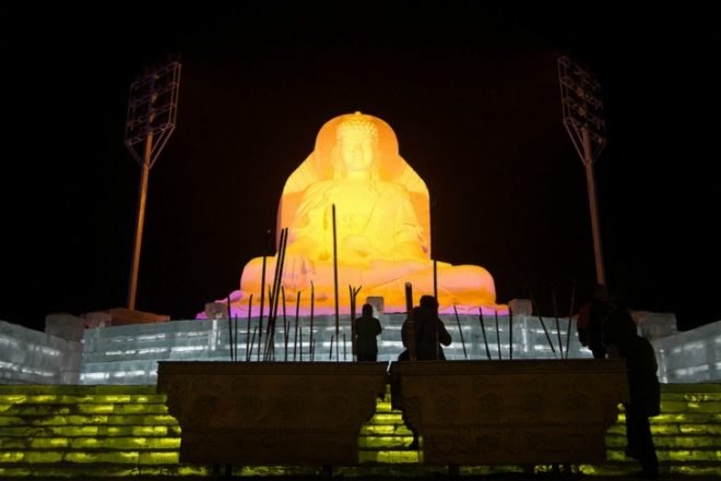 Harbin Ice Festival, china light snow festival, ice festival, sustainable art, ice artwork, green design