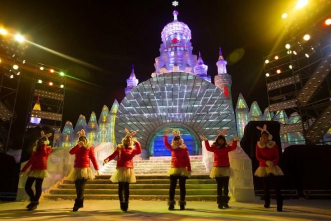 Harbin Ice Festival, china light snow festival, ice festival, sustainable art, ice artwork, green design