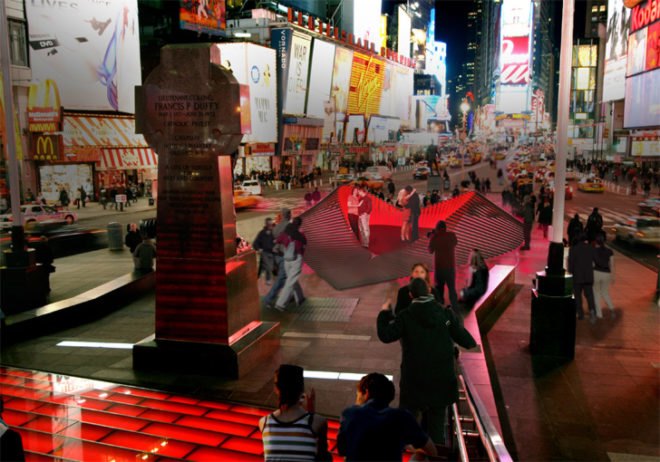 Design Trust for Public Space, situ, situ studio, Times Square Arts, Times Square Alliance, public art, hurricane sandy, hurricane sandy boardwalk, heartwalk, times square, valentine's day, valentine's day times square, green design, eco design, sustainable design