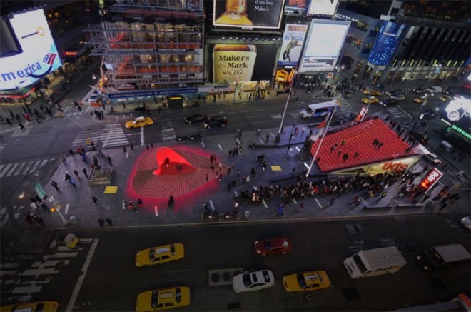 Design Trust for Public Space, situ, situ studio, Times Square Arts, Times Square Alliance, public art, hurricane sandy, hurricane sandy boardwalk, heartwalk, times square, valentine's day, valentine's day times square, green design, eco design, sustainable design