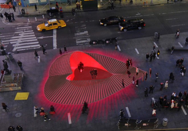 Design Trust for Public Space, situ, situ studio, Times Square Arts, Times Square Alliance, public art, hurricane sandy, hurricane sandy boardwalk, heartwalk, times square, valentine's day, valentine's day times square, green design, eco design, sustainable design