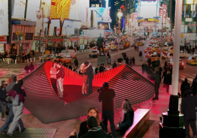 Design Trust for Public Space, situ, situ studio, Times Square Arts, Times Square Alliance, public art, hurricane sandy, hurricane sandy boardwalk, heartwalk, times square, valentine's day, valentine's day times square, green design, eco design, sustainable design