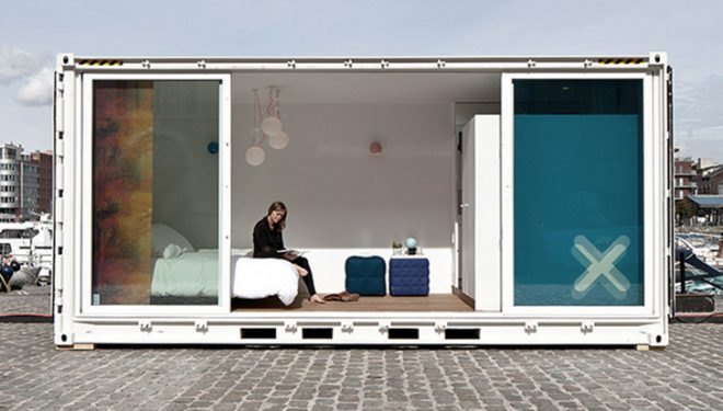 Sleeping Around Pop Up Hotel, pop up hotel, sleeping around, traveling hotel, shipping containers, cargotecture, antwerp