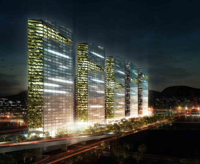 green design, eco design, sustainable design, Alfalo and Gasperini, Rio de Janeiro, Trump Towers, 2016 Olympics, vertical garden, louver system, Porto Maravilha