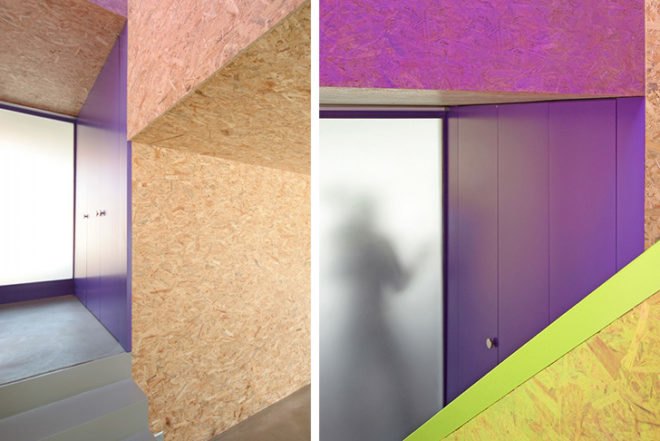 ARCHI7, MMR, OSB, Colorful, family home, Mélèze, local materials, bold colors, Switzerland, Architecture, Daylighting, Recycled Materials, Green Lighting,
