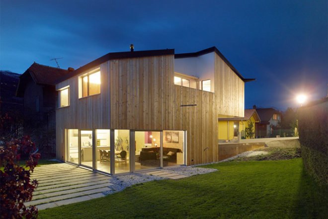 ARCHI7, MMR, OSB, Colorful, family home, Mélèze, local materials, bold colors, Switzerland, Architecture, Daylighting, Recycled Materials, Green Lighting,
