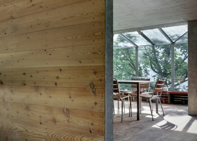 green design, eco design, sustainable design, Green Box, Act_romegialli, green roof, Italian Alps, vine covered garage, living walls