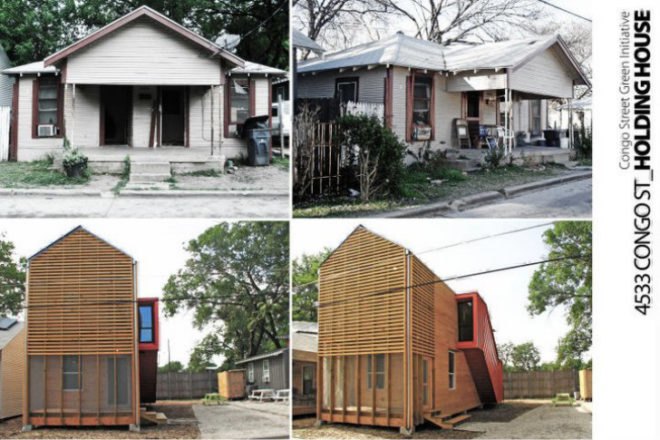 Congo Street Initiative, BCWorkshop, dallas, green renovation, community housing project, reclaimed materials, eco home,