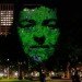 Craig Walsh, Hummanature, glowing faces, projection, Art, Botanical, Bright Ideas, projection on trees