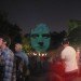 Craig Walsh, Hummanature, glowing faces, projection, Art, Botanical, Bright Ideas, projection on trees